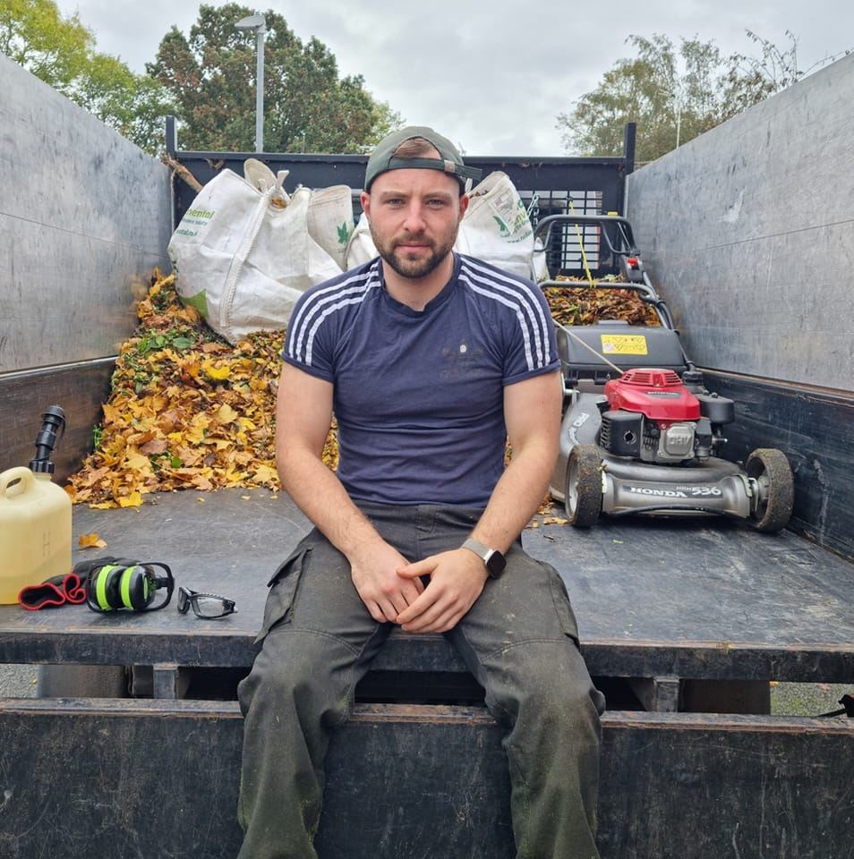 The Garden Butler – Gardening Services in Birmingham Tom from The Garden Butler on his van – professional gardening services in Birmingham